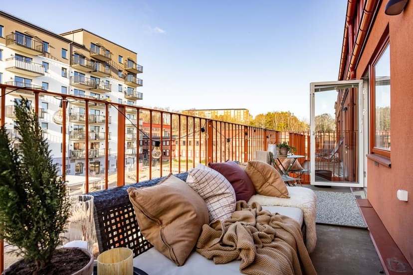 Flatas Goteborg 59 m2 Apartment 1 Bedroom 1 Bathroom Modern with Balcony